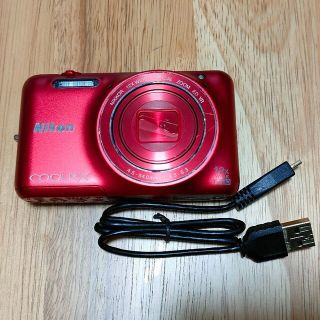 ニコン(Nikon)のニコン COOLPIX S6600 ラズベリーレッド 中古デジカメ(コンパクトデジタルカメラ)