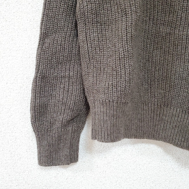 MUJI (無印良品)(ムジルシリョウヒン)の無印良品　モックネック　ヤク　ニット　セーター　ブラウン レディースのトップス(ニット/セーター)の商品写真