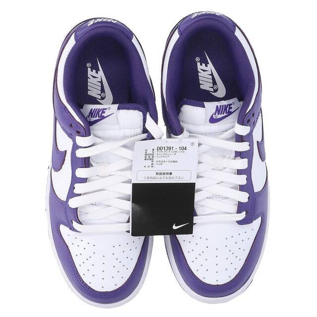 NIKE(ナイキ)のナイキ DUNK LOW COURT PURPLE COURT PURPLE DD1391-104 ダンクローコートパープルスニーカー メンズ 24.5cm メンズの靴/シューズ(スニーカー)の商品写真