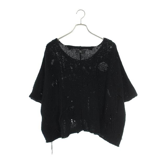 ワイズ 21SS YD-K08-084 3G HOLE PLAIN STITCH TATTERED KNIT ホールデザインワイドシルエットニット レディース 2