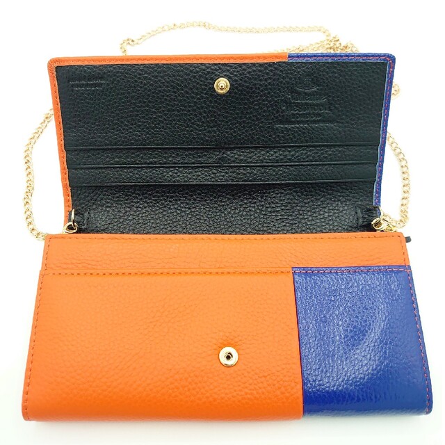 Vivienne Westwood(ヴィヴィアンウエストウッド)の【新品未使用】ヴィヴィアン・ウエストウッド 長財布 オレンジ×ブルー レディースのファッション小物(財布)の商品写真