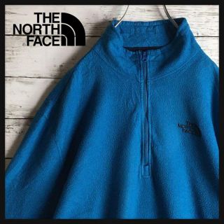 ザノースフェイス(THE NORTH FACE)の【美品】ノースフェイス☆刺繍ロゴ入りハーフジップフリース　薄手　ゆるだぼ　D18(その他)