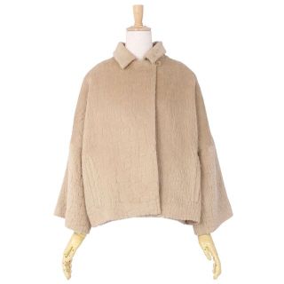 マックスマーラ(Max Mara)の美品 マックスマーラ Max Mara コート ショート丈 アルパカ ウール 無地 アウター レディース JI36 USA2 FB34 GB4(S相当) ベージュ(その他)