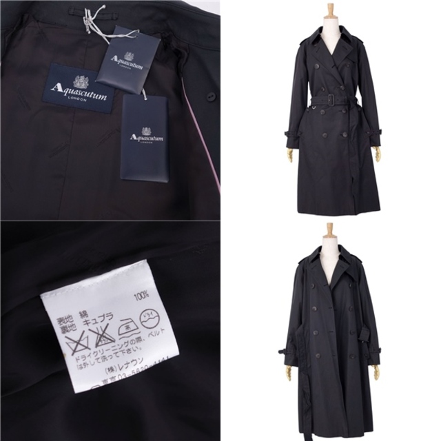 極美品 アクアスキュータム Aquascutum LONDON コート トレンチコート