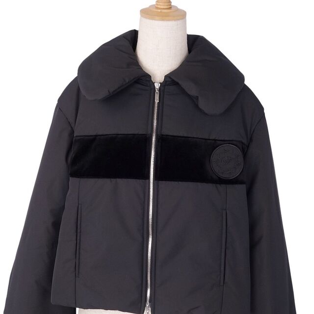 未使用 フォクシー FOXEY ジャケット ブルゾン SHORT COAT CREMA クレマ 中綿入り ジップアップ 43085 アウター レディース 38(M相当) ブラック