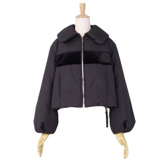 フォクシー(FOXEY)の未使用 フォクシー FOXEY ジャケット ブルゾン SHORT COAT CREMA クレマ 中綿入り ジップアップ 43085 アウター レディース 38(M相当) ブラック(その他)