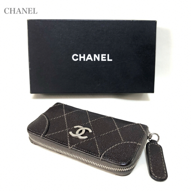 CHANEL シャネル キャビアスキン ワイルドステッチ ジッピーウォレット財布財布