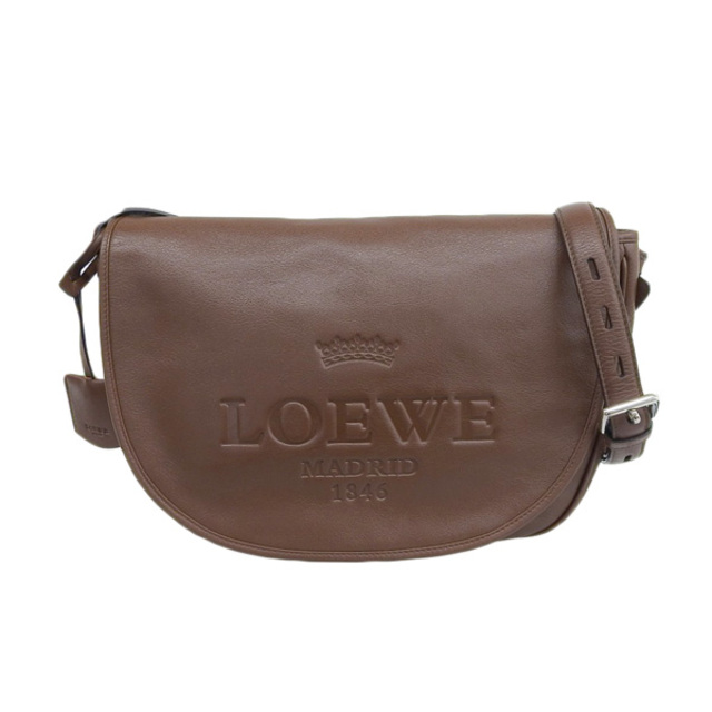 LOEWE ロエベ レザー ヘリテージ ショルダーバッグ ブラウン gy37779752シリアル