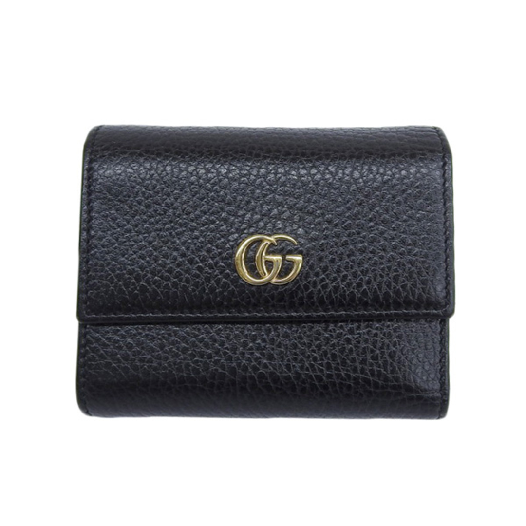 グッチ GGマーモント 三つ折り財布 ブラック - 通販 - gofukuyasan.com