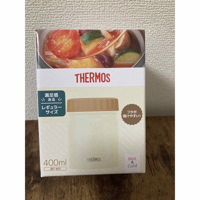 THERMOS(サーモス)の【新品未使用】THERMOS真空断熱スープジャー400ml インテリア/住まい/日用品のキッチン/食器(弁当用品)の商品写真