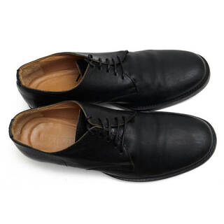 ブッテロ／BUTTERO チャッカブーツ シューズ 靴 メンズ 男性 男性用レザー 革 本革 ブラック 黒  B6605 レザーソール プレーントゥ