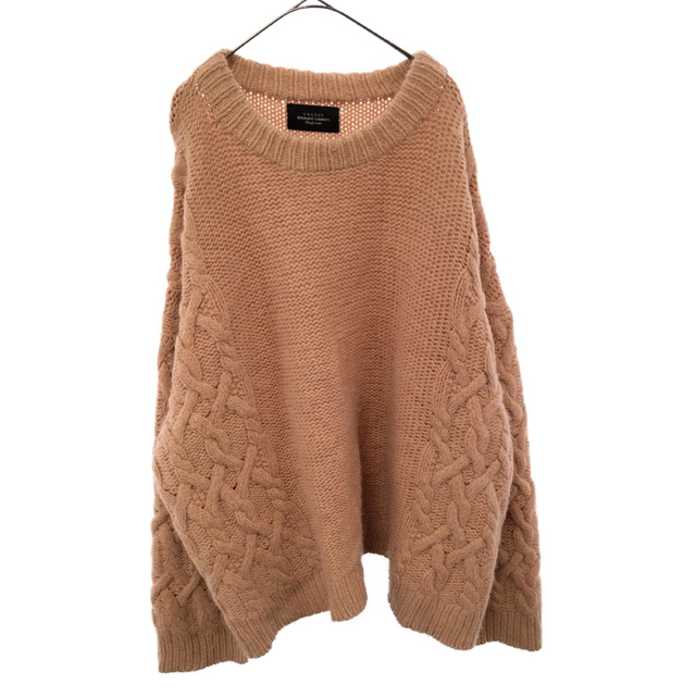 620センチ身幅UNUSED アンユーズド 21AW HAND KNIT SWEATER ハンドニットセーター ピンク US2082