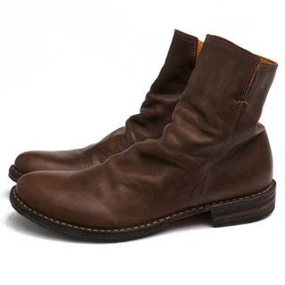 フィオレンティーニ ベイカー／FIORENTINI+BAKER サイドジップブーツ シューズ 靴 メンズ 男性 男性用レザー 革 本革 ブラウン 茶  ELF-12 CUSNA PALM ムラ染め プレーントゥ 定番 ヴィンテージ加工(ブーツ)