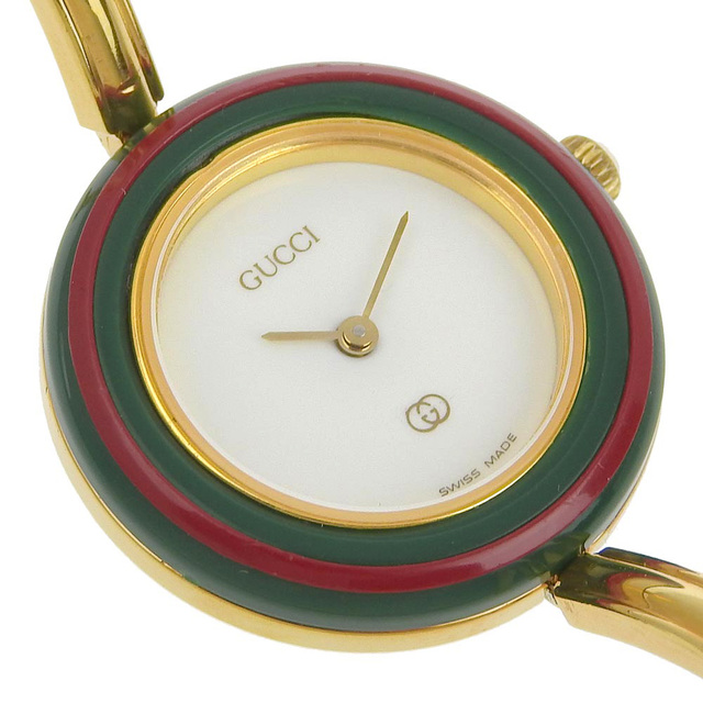 新品入荷 CROWN店GUCCI グッチ チェンジベゼル 1100-L 腕時計 金メッキ