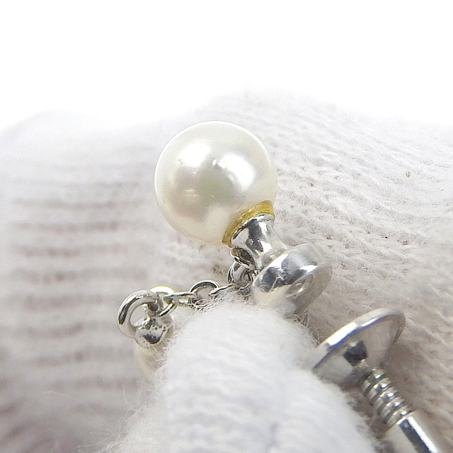 【MIKIMOTO】ミキモト スイングパール シルバー×真珠 レディース イヤリングイヤリング