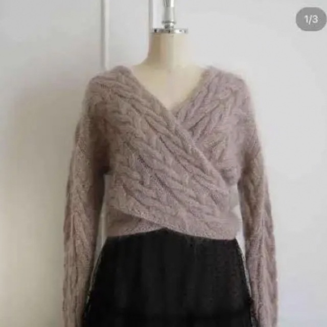 Cache-Coeur Mohair Knit Topトップス
