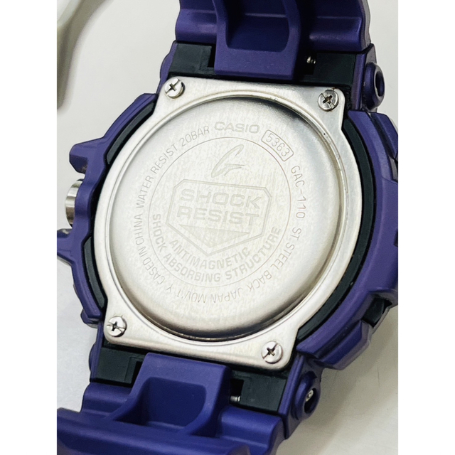 G-SHOCK(ジーショック)のG-SHOCK  ビッグケース アナデジ パープル GAC-110-6ADR メンズの時計(腕時計(デジタル))の商品写真