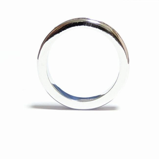 3号 フルエタニティ スワロフスキークリスタル ジェット シルバーリング レディースのアクセサリー(リング(指輪))の商品写真