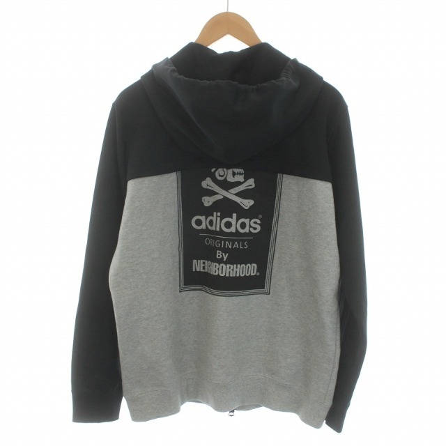 adidas(アディダス)のアディダス ネイバーフッド パーカー ジップアップ スウェット スカル O XL メンズのトップス(パーカー)の商品写真