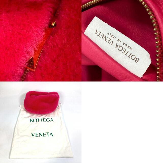 Bottega Veneta(ボッテガヴェネタ)のボッテガヴェネタ BOTTEGA VENETA ミニザジョディファー ハンドバッグ フェイクファー ピンク 美品 レディースのバッグ(ハンドバッグ)の商品写真