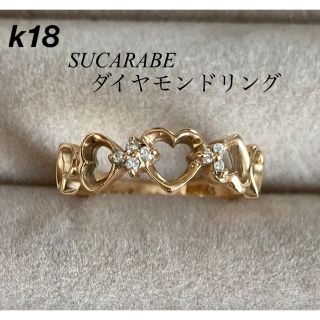 アクセサリーk18 スカラベ ハートのリング - リング(指輪)