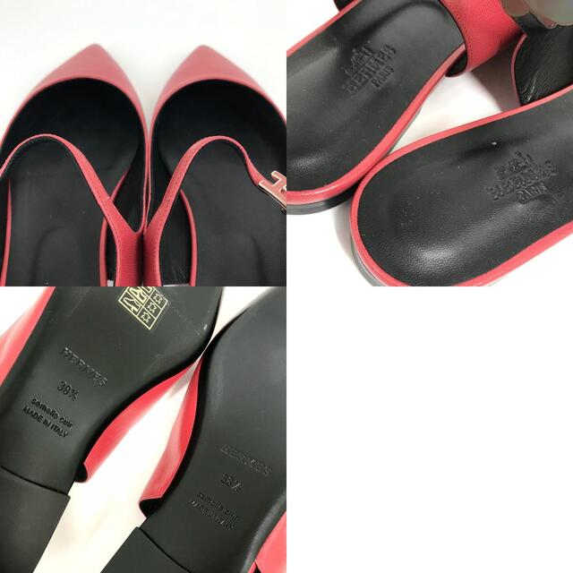 Hermes - エルメス HERMES バックストラップパンプス Hロゴ金具