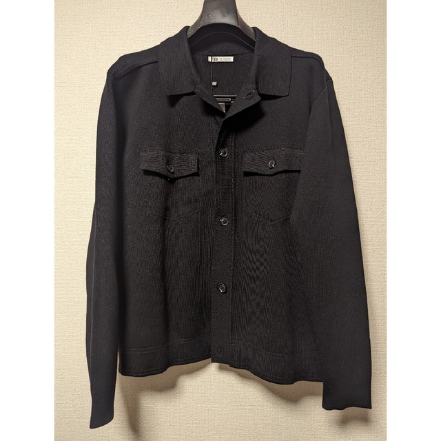 ZARA(ザラ)の【新品】ZARA ザラ　ニットシャツジャケット メンズのトップス(シャツ)の商品写真