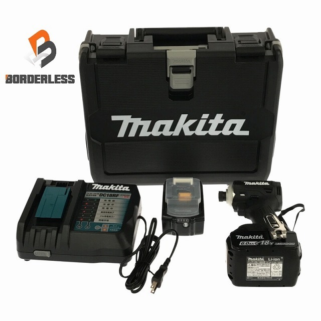 ☆極美品☆makita マキタ 18V充電式インパクトドライバ TD172DRGXB 黒/ブラック バッテリー2個(18V 6.0Ah) 充電器 ケース付き 63535