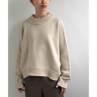 トゥデイフル(TODAYFUL)のTODAYFUL / Roundhem Heavy Knit / BEIGE(ニット/セーター)