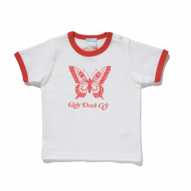 Girls Don't Cry(ガールズドントクライ)のgirl's don't cry butterfly tee キッズ/ベビー/マタニティのキッズ服女の子用(90cm~)(Tシャツ/カットソー)の商品写真