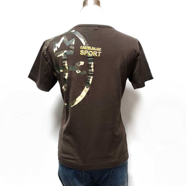 CASTELBAJAC(カステルバジャック)のCASTELBAJAC カステルバジャック 半袖Tシャツ ブラウン　サイズ2（約 レディースのトップス(Tシャツ(半袖/袖なし))の商品写真