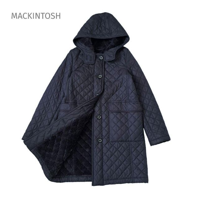 MACKINTOSH(マッキントッシュ)の人気 マッキントッシュ ロンドン キルティングボアコート ネイビー L グランジ レディースのジャケット/アウター(ロングコート)の商品写真