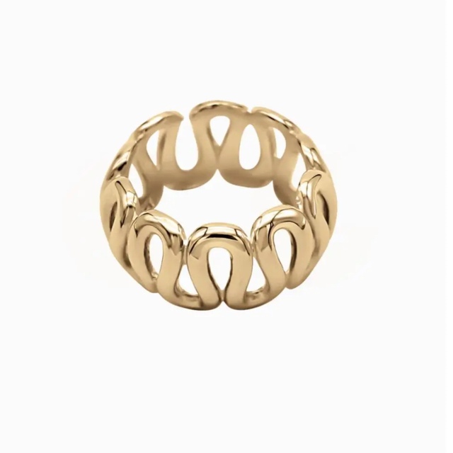 Gold Swirl Ring   Sapier bachar サピアバシャール