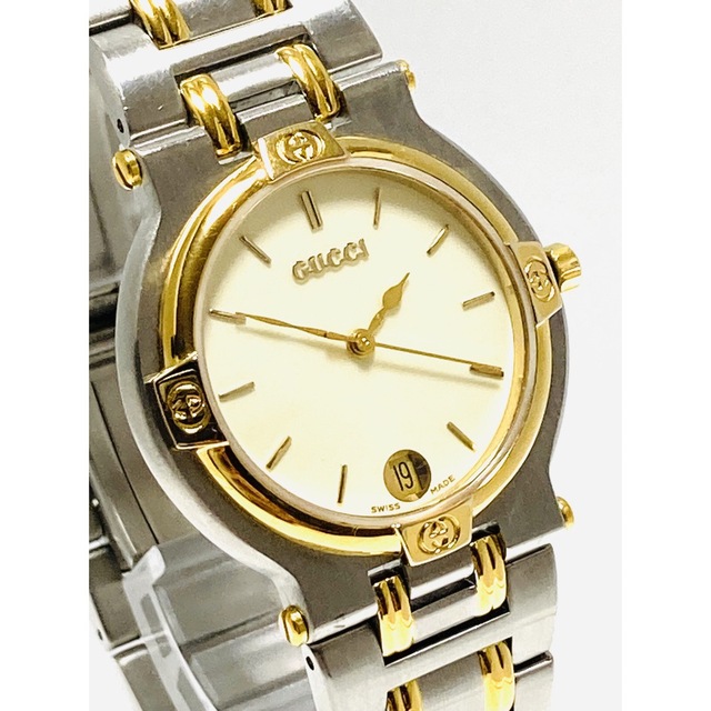 Gucci - 美品! GUCCI グッチ 電池新品交換済み メンズ腕時計