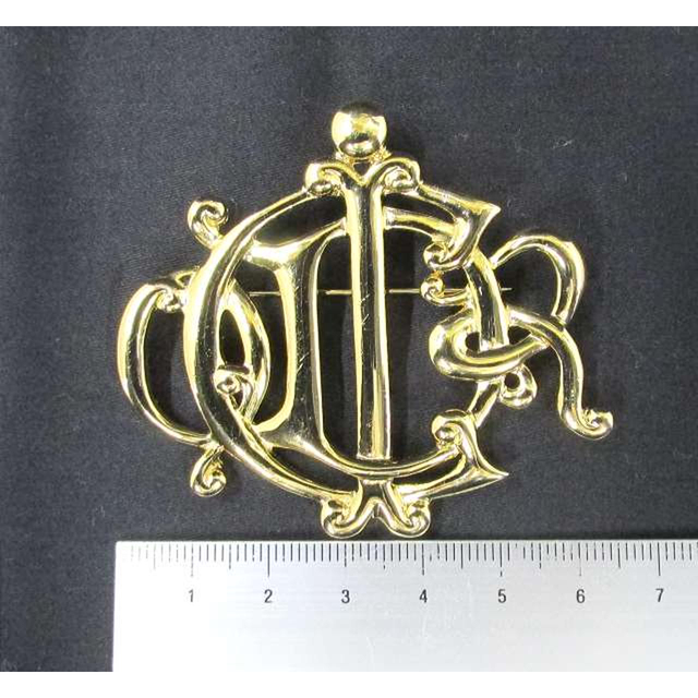 返品不可】 Christian Dior クリスチャンディオール ロゴ ブローチ