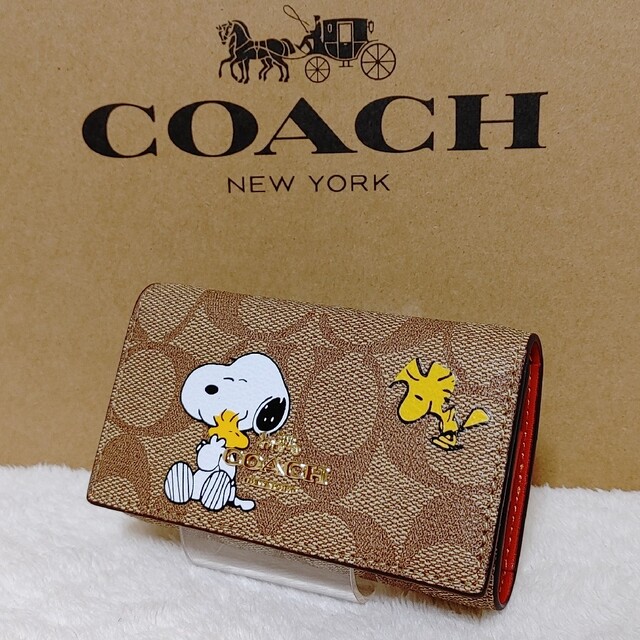 coach キーケース スヌーピー ピーナッツ ウッドストック 5連 リング