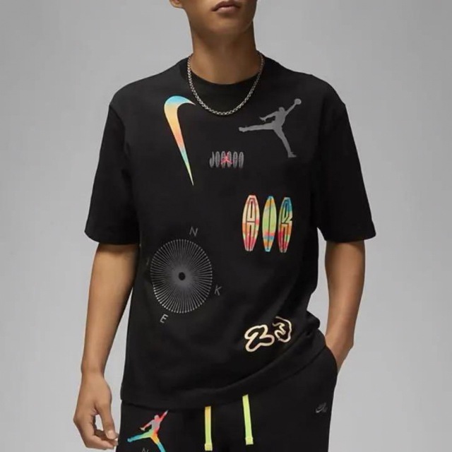 Jordan Brand（NIKE）(ジョーダン)の【NIKE】ナイキ　ジョーダン フライト MVP 半袖Tシャツ　ブラック メンズのトップス(Tシャツ/カットソー(半袖/袖なし))の商品写真