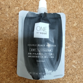 ワンバイコーセー(ONE BY KOSE（KOSE）)のONE BY KOSE ダブル ブラック ウォッシャー(140g)新品未使用(洗顔料)