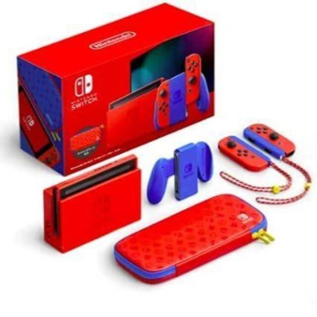 新品 Nintendo Switch 本体 マリオレッド × ブルー セット