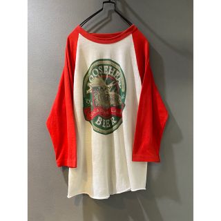 ビンテージ 00s ラグラン 7部 ナイスプリント 長袖 Tシャツ 希少