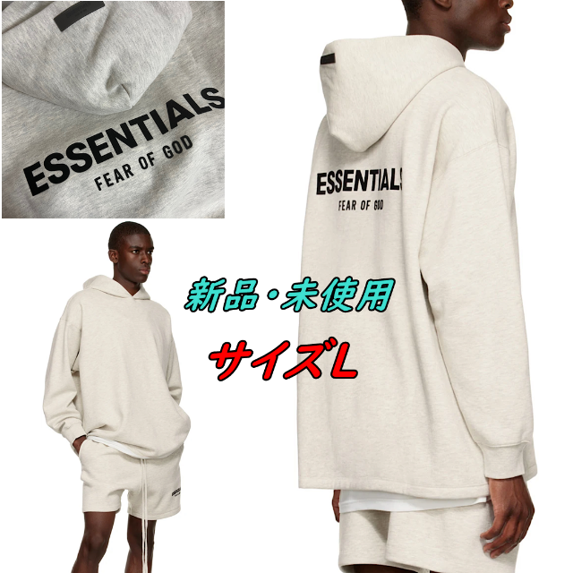 Lサイズ FEAR OF GOD ESSENTIALS パーカー ブラック