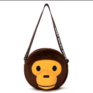 アベイシングエイプ(A BATHING APE)のBAPE APE BABY MILO PLUSH CROSS BAG ⬛︎★(ショルダーバッグ)