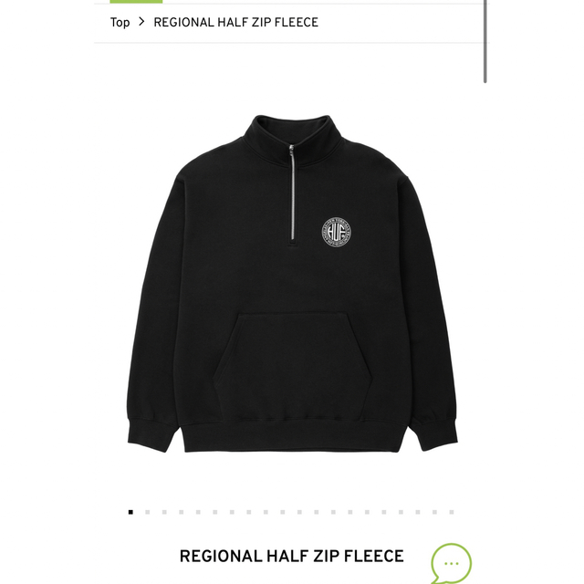 トップスREGIONAL HALF ZIP FLEECE HUF ハーフジップ