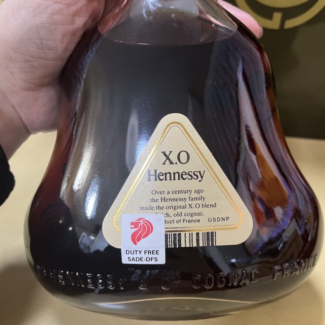 ????新品未開封????ブランデー????X.O Hennessy????金キャップ????クリアボトル????