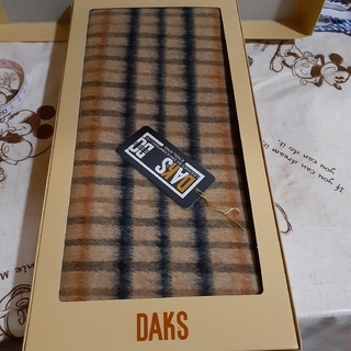 ダックス(DAKS)の最終お値下げ即購入OK　新品未使用DAKS毛100％カシミア混マフラー(マフラー)
