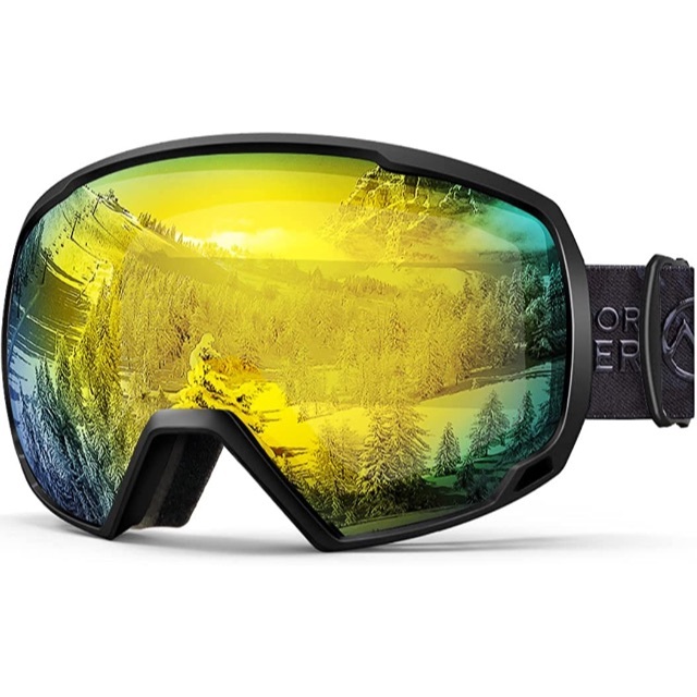 スキーゴーグル 両層レンズ UV紫外線カット メガネ対
