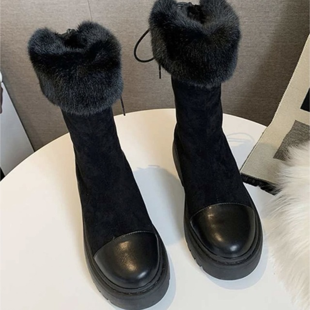 ZARA - 新品未使用 インナーファーフェイクスエード レースアップ ...