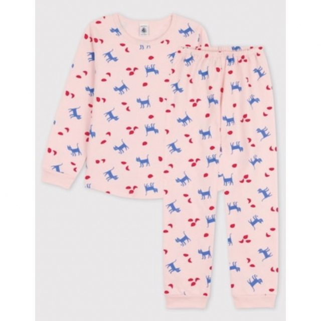 PETIT BATEAU(プチバトー)の新品　3ans プチバトー❤️猫ちゃんパジャマ キッズ/ベビー/マタニティのキッズ服女の子用(90cm~)(パジャマ)の商品写真