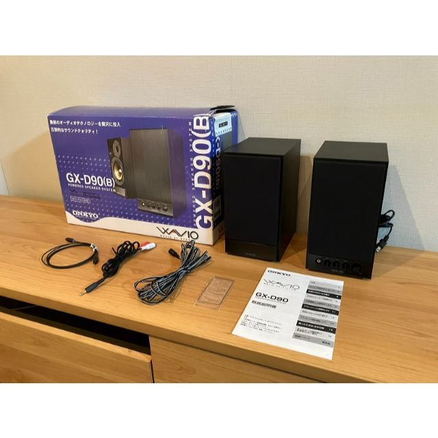 美品】ONKYO アンプ内蔵スピーカー GX-D90（B） - スピーカー