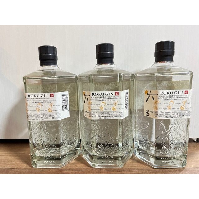 3本 サントリー ジャパニーズ クラフトジン＜六＞ ROKU GIN 700ml